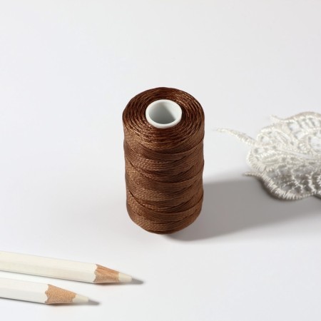 The threads are waxed, flat, 210d/16, 1 mm, 50 ± 2 m, the color is light brown-2