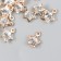 Decor for creativity Metal "Star" gold, crystal 0.6x1.1x1.1 cm
