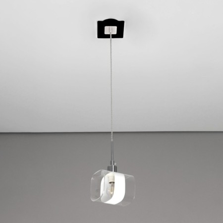 Suspended Citilux Virta CL139012, 12x10x25 cm, 1x60W, E14, gray color.-5