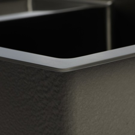 Kitchen sink Aflorn AF95848F-R, Sredal, Right, S = 3 and 0.8 mm, 58x48x22 cm, siphon, graphite-3