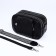 Cross-Bodi bag on zippers, external pocket, black color