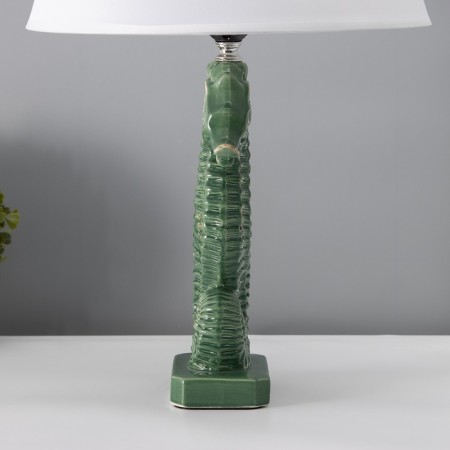 Traffic lamp with a lampshade Risalux "sea horse", E27, 40 watts, green, curly base, 30 × 30 × 43.5 cm-4