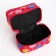 Cosmetic bag, 2 parts on lightning, raspberry color