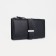 Women's wallet on the button, black color