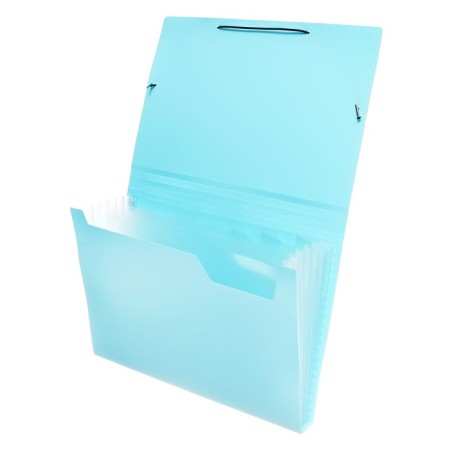 Folder Carder Calligrata watercolor 6 department. A4 plastic 0.7mm turquoise, black resident-1