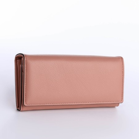 Women's wallet on magnet, pink color