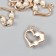 Decor for creativity plastic for metal "Heart with beads" gold 2.4x0.7x2.4 cm