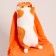 Soft toy "Kit" with a blanket, 65 cm, red color