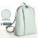 City backpack made of artificial leather with lightning, green color