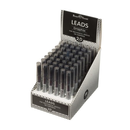 Grifles for mechanical pencils BrunovisConti Graphix, 2.0 mm, HB, 5 pieces, in case