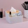 Organizer for storage "Bamboo", with a lid, 3 sections, 16 × 15 × 10 cm, white/brown color