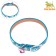 Collar "mermaid", artificial leather, 31 x 1 cm, mix of flowers