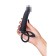 Black & Red toyfa double penetration nozzle, 19 cm, silicone, black color
