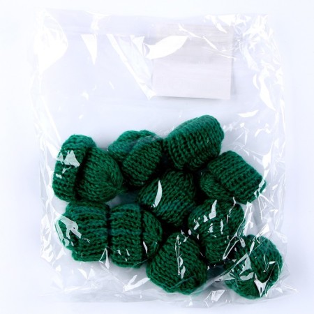 Knitted hat knitted, set 10 pcs., Green color-3