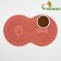 2-in-1 rug for a bowl/animal toilet two circles, 47 x 26 cm, pink