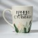 Ceramic mug with a spoon "Start the day with a smile", 310 ml, white color