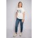 Women's T -shirt Let’s go "Square", size 52, milk color