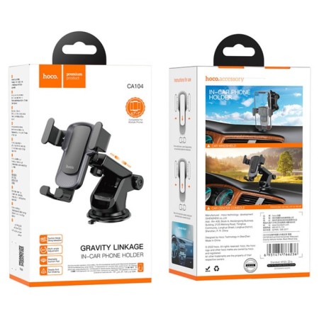 Hoco CA104 car holder, telescopic, for 4.5-7 ", gray-9