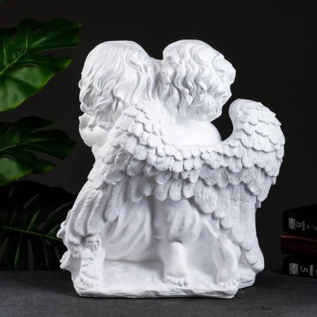 Figure "Angel and Fairy Singing" Big, White 19x34x44sm-1