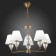 Suspended EVOLUCE lamp. Sle107423-05. Dalida. 5x60 watts, E14, 65x65x41 cm, golden color
