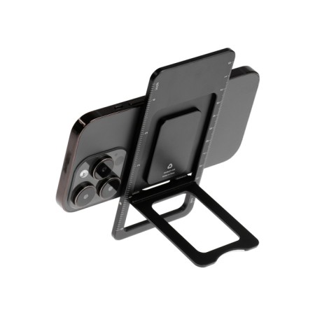 Phone stand, folding, metal, rubberized, black-4