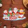 Figure poster "Happy New Year!" Snowmen, Santa Claus, 45 x 26 cm