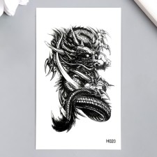 Black Black Dragon Black Tattoo 10.5x6 cm