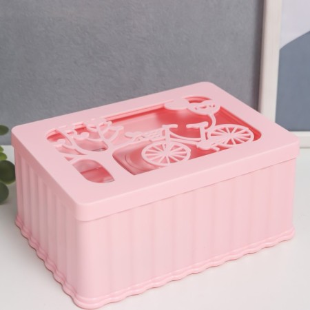 Musical Mechanical Bicycle Music Casket Pink 12.5x17.5x8 cm