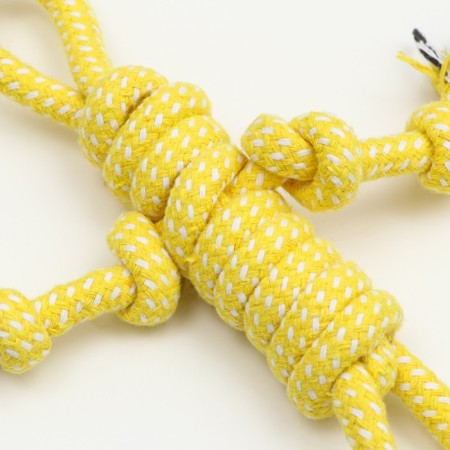 Cable toy "man", up to 30 cm, 65 g, yellow/white-2