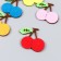 Decor for the creativity of felt "Double cherries" set of 5 pcs 5x4.7 cm