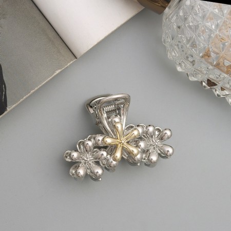 Hair crab "Heiser" Flowers Galant, 4 cm, silver-1