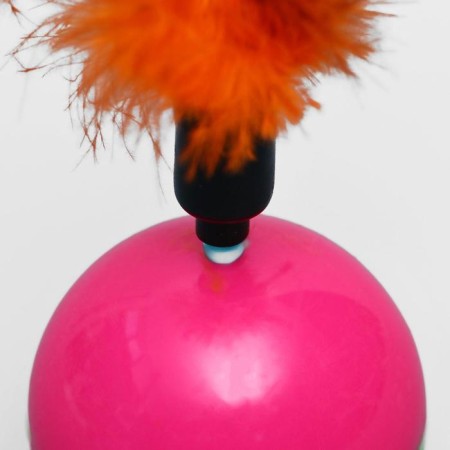 Non-toy for cats with feathers, mix of flowers-3
