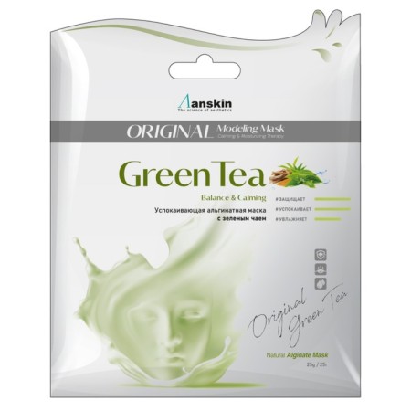 Alginate mask ANSKIN Green Tea Modeling Mask, soothing, 25 g