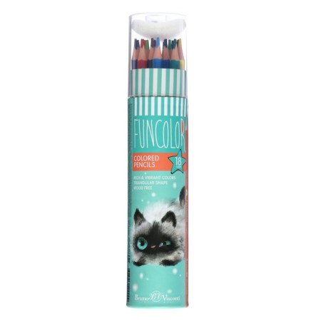 Faincolor color pencils Funcolor are plastic, in a cardboard tube, mix-8