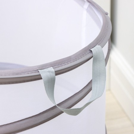 Belly basket folding shares, 35 × 35 × 43 cm, white color-2