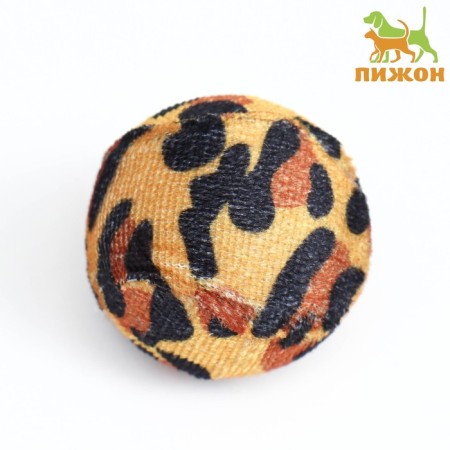 Textile ball "Leopard", 4 cm, mix of flowers