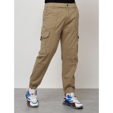 Cargo jeans male, size 52, beige color-10