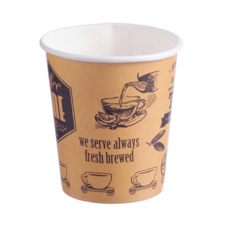 A glass of paper "coffee time" for hot drinks, 185 ml, diameter 73 mm-1