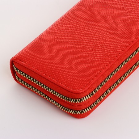 Women's wallet on lightning, red color-2