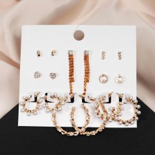 Earrings set 8 pairs 