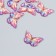Decor for creativity plastic "Butterfly with golden points" Violet 1.5x2.3 cm
