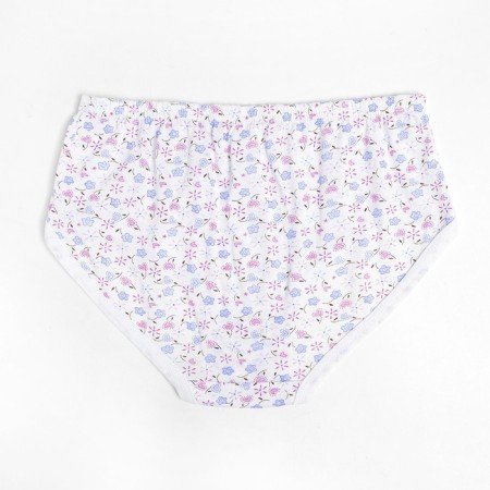 Cowards female slips, white color/flower mix, size 58-2