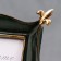 Photo frame Polystone 10x15 cm "Heraldic lily in the corners" Green with gold 19x15 cm