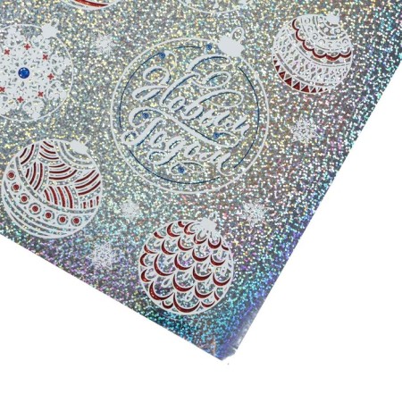 Interior sticker - a head of New Year's toys, 21 x 29.7 cm, New Year-1