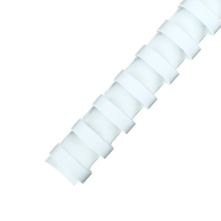 Plastic binding springs, d = 19mm, 100 pieces, sew 131-170 sheets, white/black, Geleos-4
