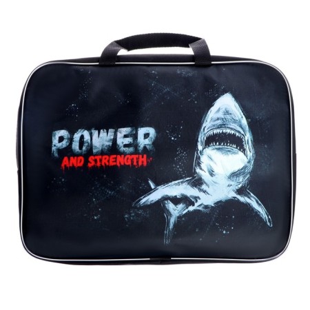 Folder with handles textile A4, 350 x 270 x 70 mm, calligrata "shark"-1