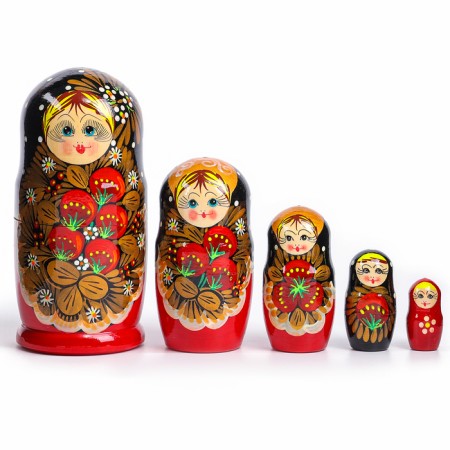 Matryoshka 5 in 1, painted, big, mix-10