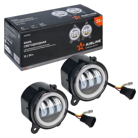 Farah LED Airline Pro, adjustable light border, 32W, D-90 mm, in a set of 2 pcs