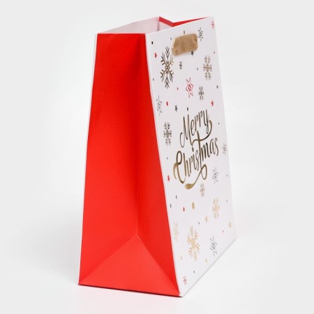 Gift, laminated, "Merry Christmas!", 18 x 23 x 10 cm-2