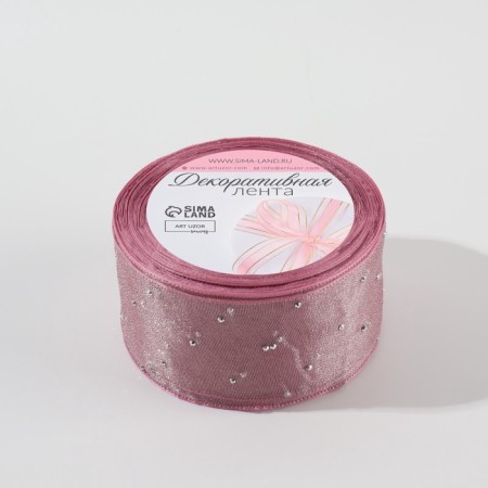 The ribbon is nylon, with rhinestones, 38 mm × 9.1 ± 0.5 m, color powder-2